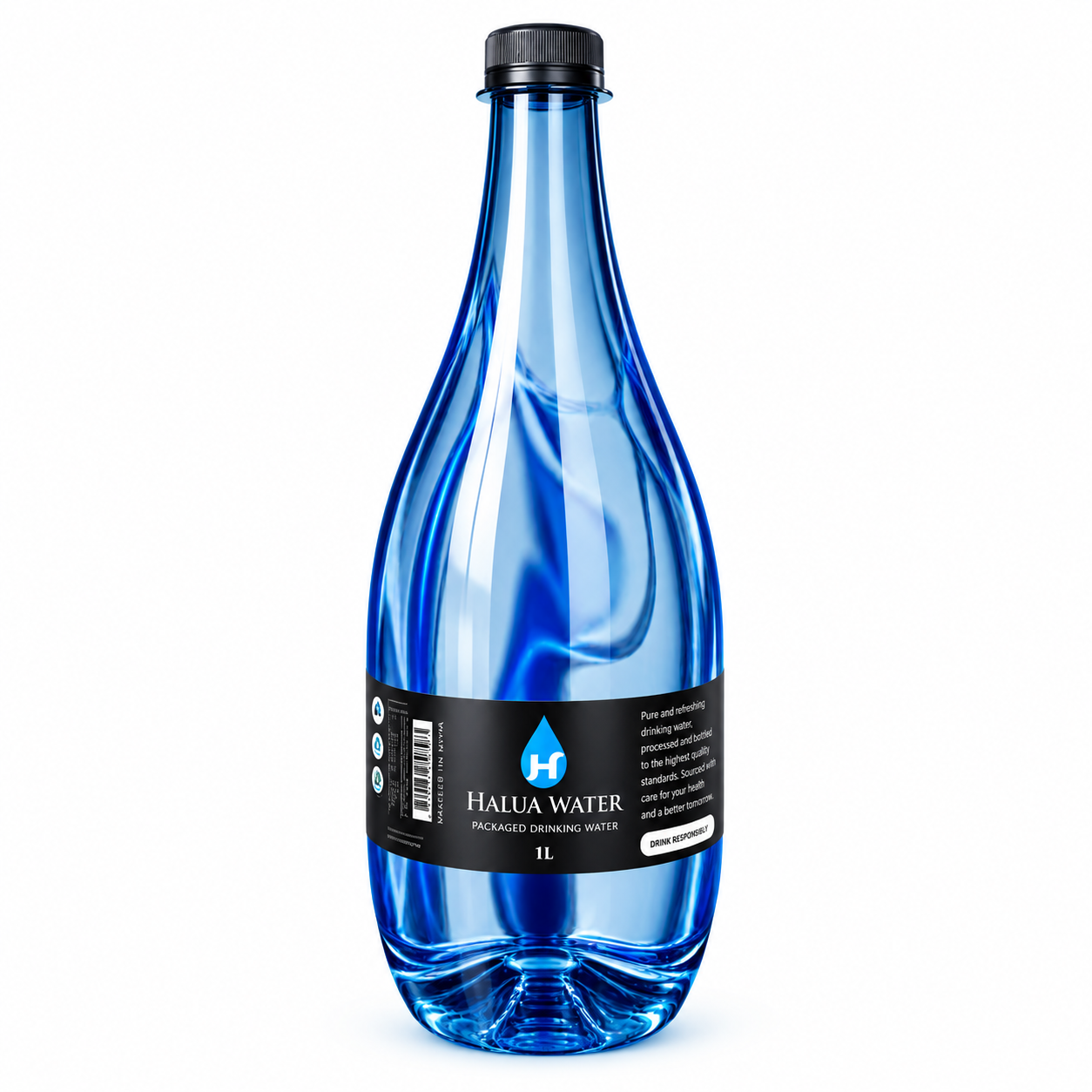 Halua Water — 1L Antik Collection (Black)